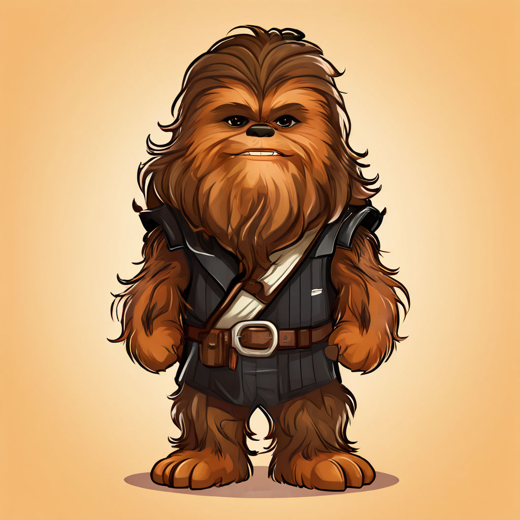 Cartoon Chewbacca full body in Disney prince style by Br. Solanus Marie ...