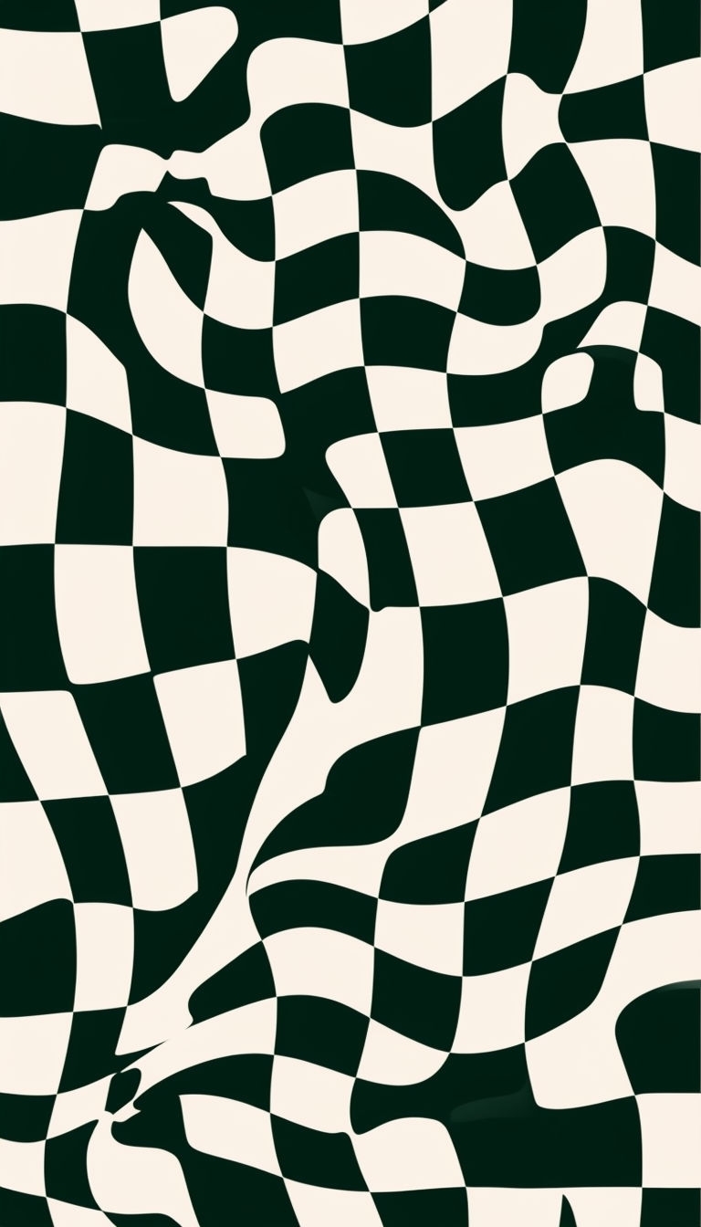Dynamic Forest Green and Beige Checkered Pattern Phone Case Cover