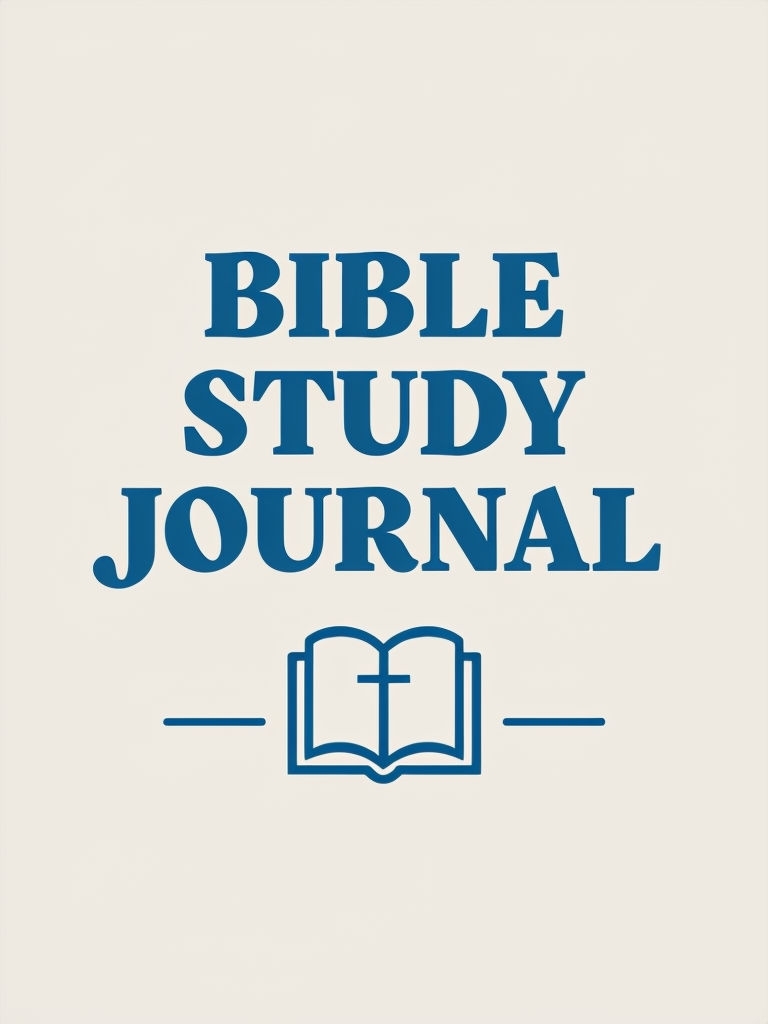 Minimalist Bible Study Journal Cover Design with Book Icon EBook Cover
