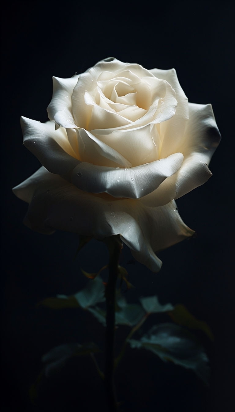 Elegant White Rose Close-Up Photograph Phone Case Cover