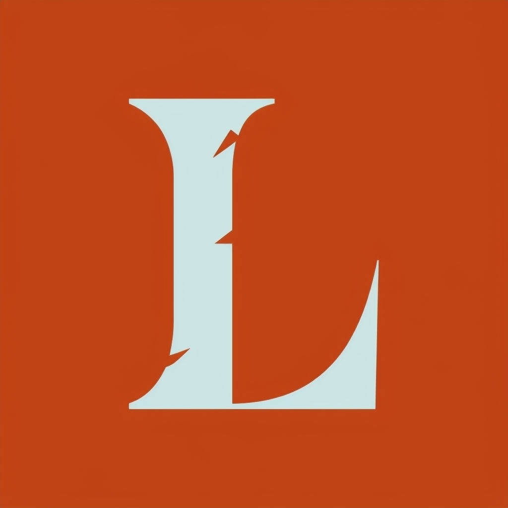 Striking Minimalist Oversized Letter L Monogram Design