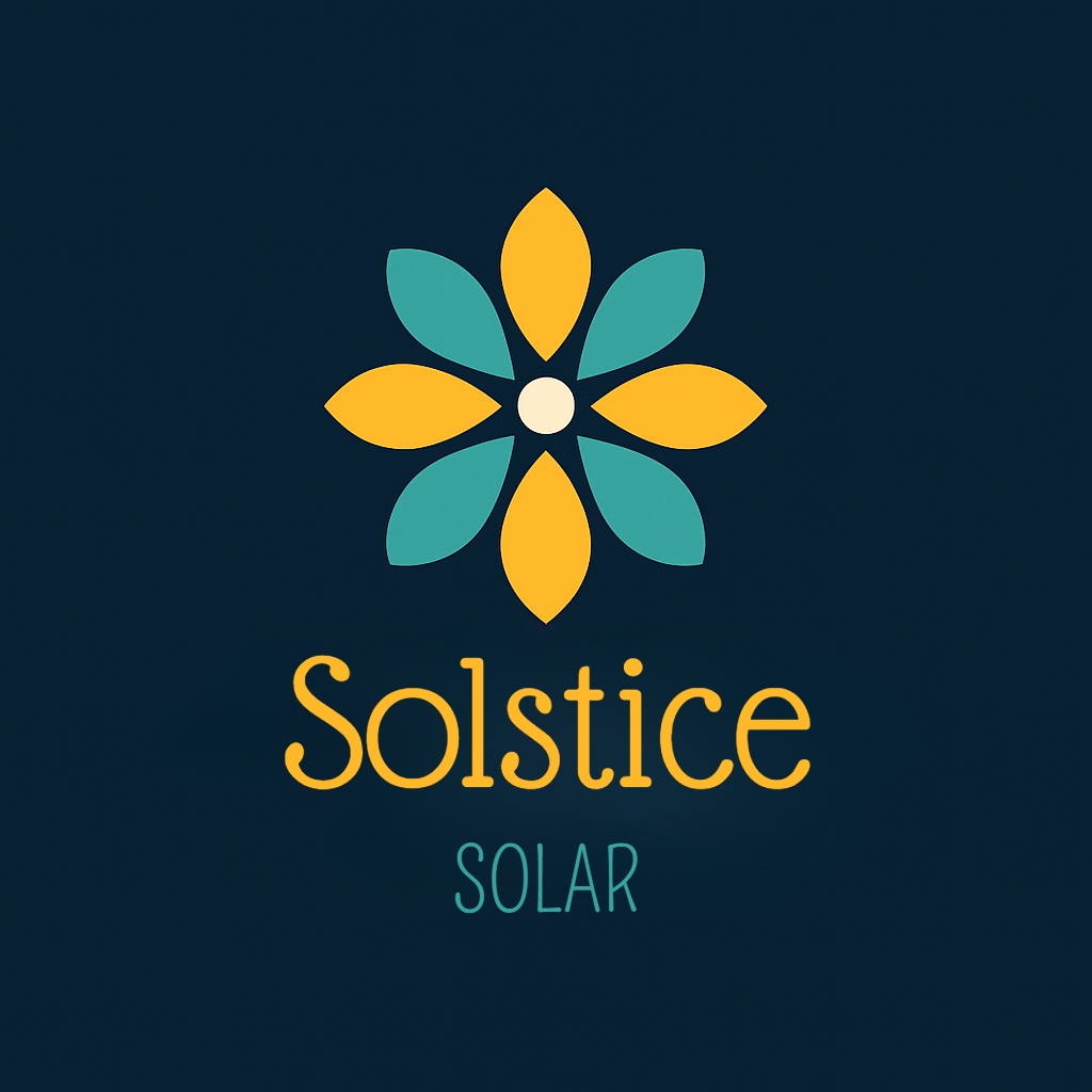 Modern Minimalist Flower Logo Design for Solar Brand