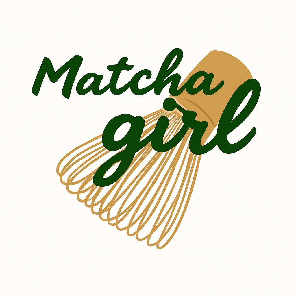 Modern Minimalist Matcha Girl Cursive Text Sticker