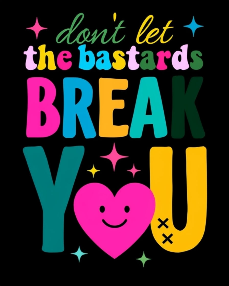 Motivational Don't Let the Bastards BREAK YOU T-Shirt