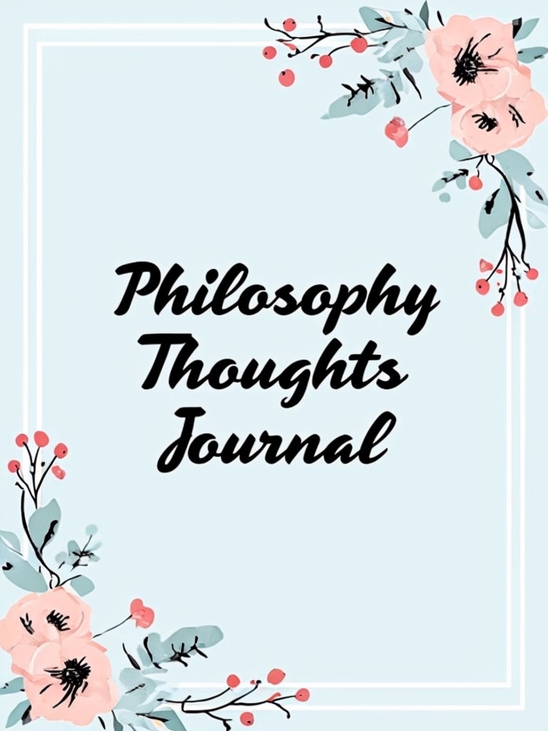 Elegant Philosophy Thoughts Journal Birthday Card Design EBook Cover