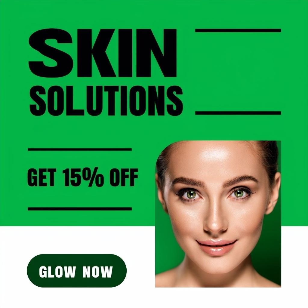 Vibrant Skin Solutions Advertisement with 15% Off Offer Ads
