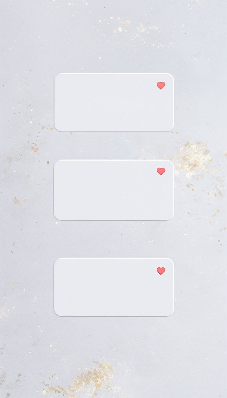 Elegant Text Messaging Interface with Heart Icons Social Media Post