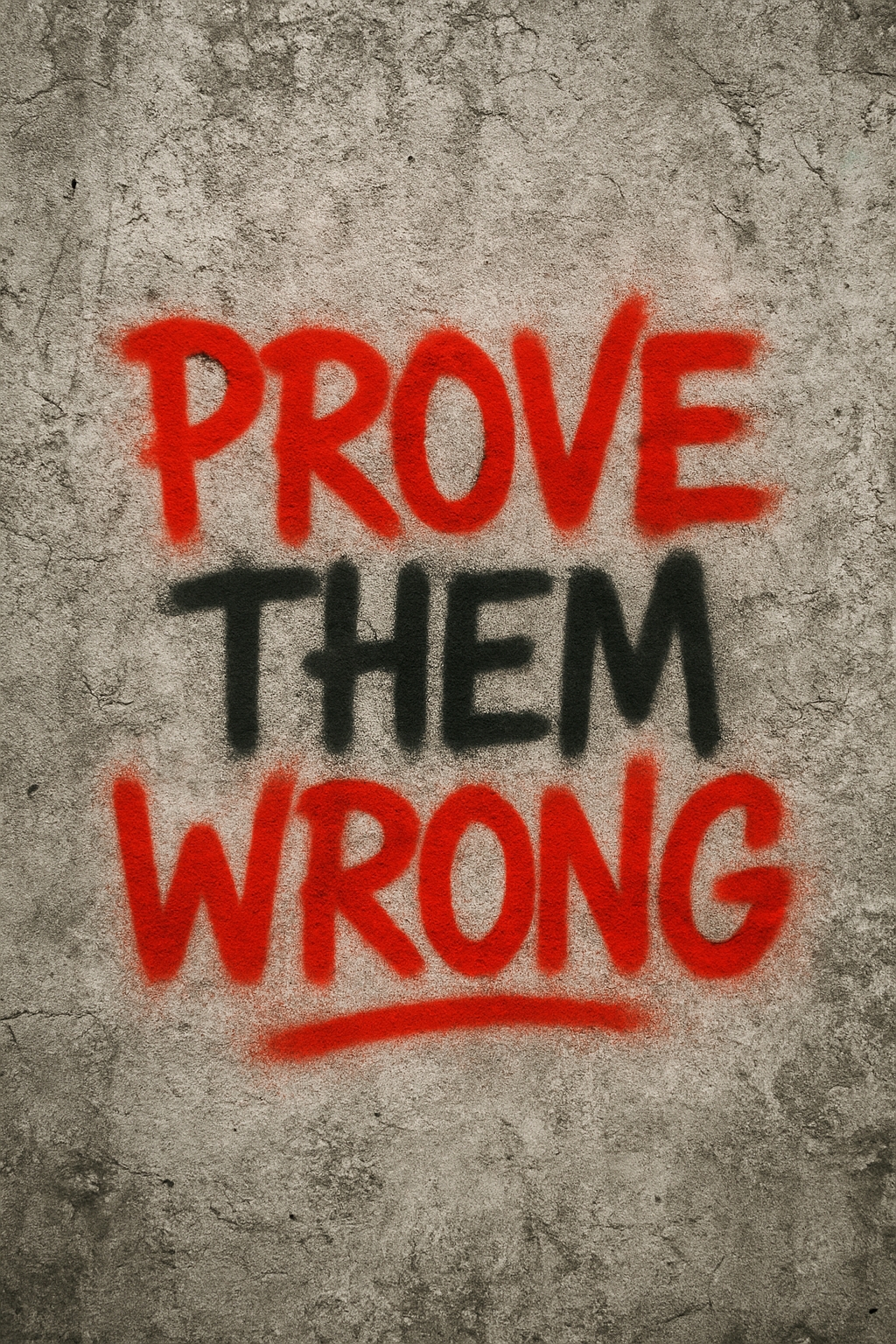 Bold Graffiti 'Prove Them Wrong' Urban Art Mobile Wallpaper