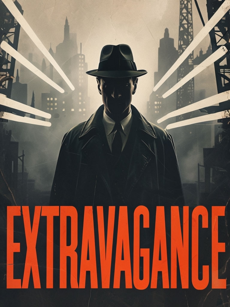 Mysterious Noir Extravagance Urban Scene Dramatic Poster