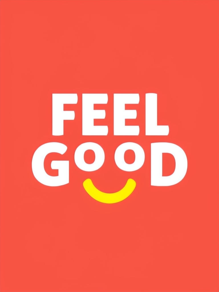Feel Good Minimalist Graphic T-Shirt with Smiley Face
