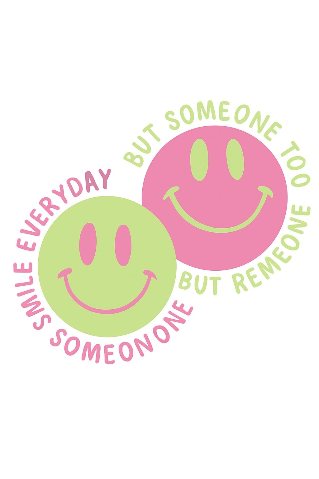 Cheerful Overlapping Smiley Faces with Positive Phrases T-shirt