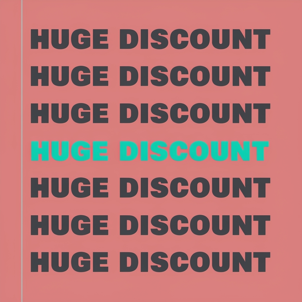 Eye-Catching HUGE DISCOUNT Minimalist Promotional Poster Ads