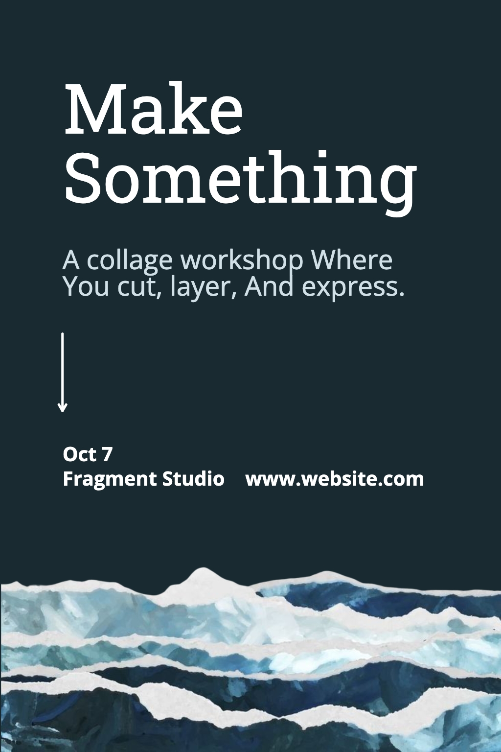 Minimalist Make Something Workshop Promotional Poster Flyer