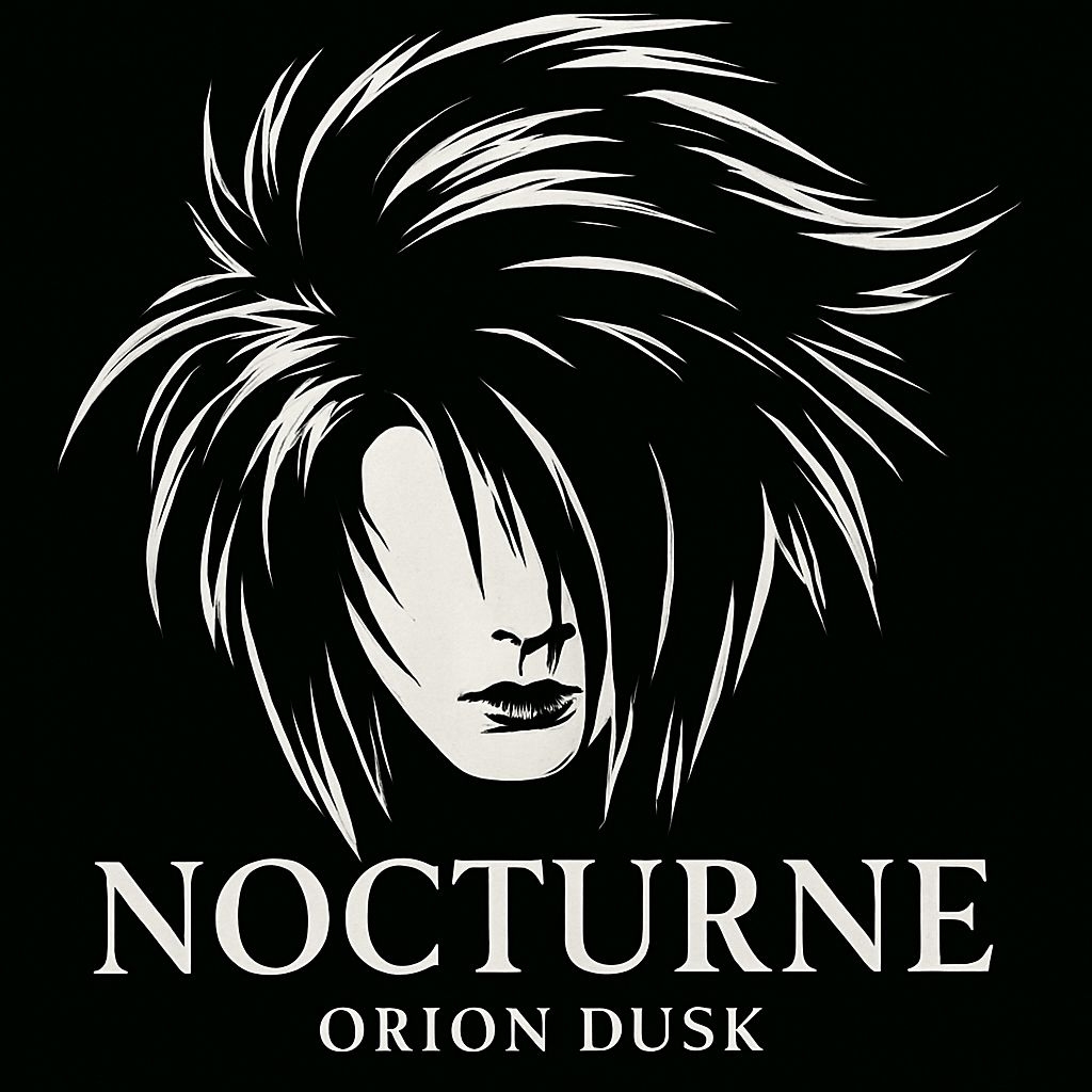 Ethereal Windswept Hair Portrait with Nocturne Title Design Spotify Album Cover