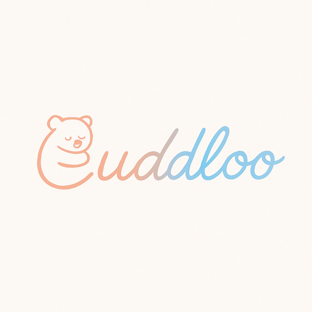 Minimalist Cuddloo Logo with Cute Sleeping Koala Design Logo