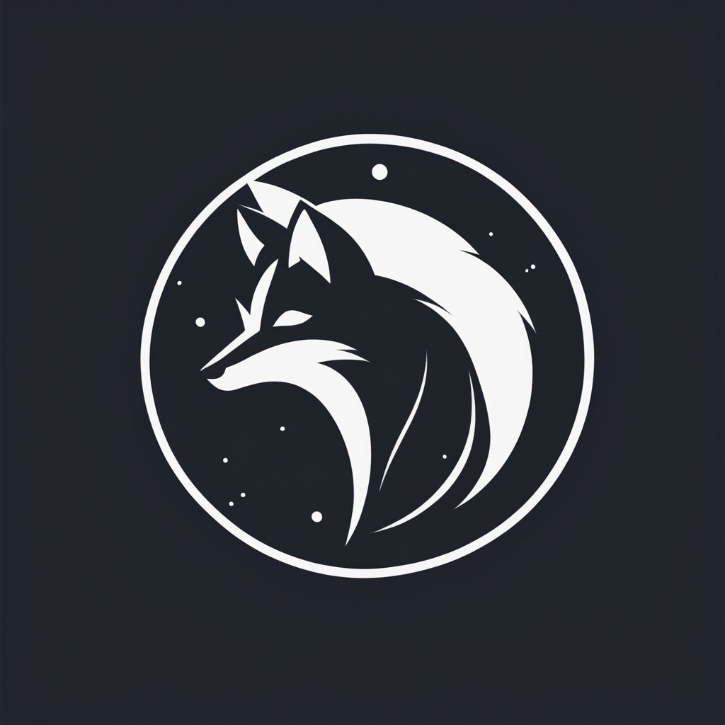 Negative space full body fox logo by Ilarion Ananiev - Playground