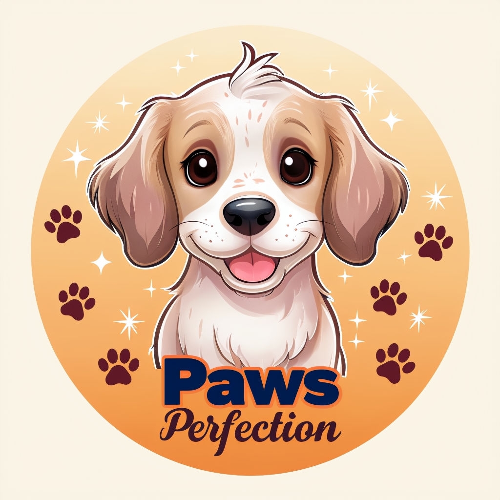 Cheerful Blenheim Spaniel Puppy Cartoon Illustration Sticker