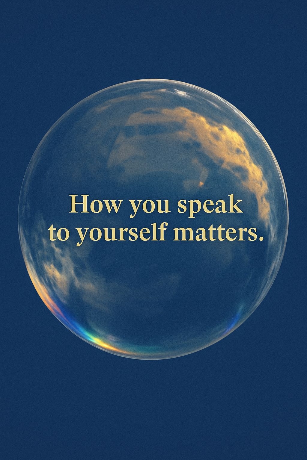 Inspirational Soap Bubble Illustration with Motivational Quote Social Media Post
