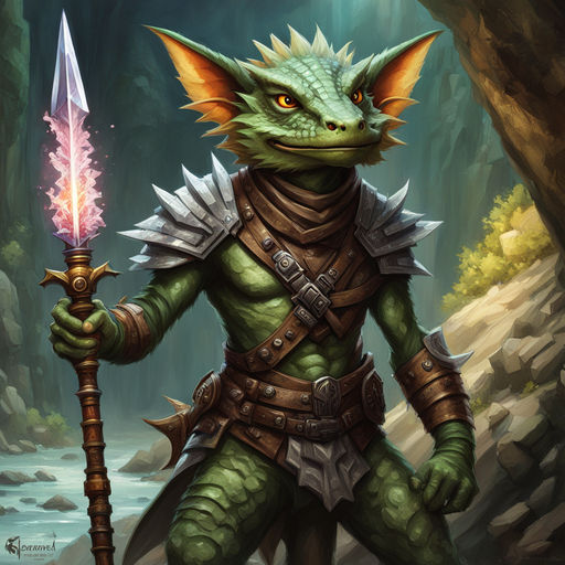 Full hd realistic Kobold(compact anthro lizardman) rogue by Russell ...