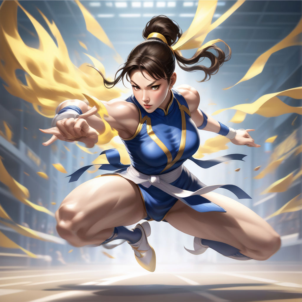 A picture of a woman flying through the air by Luis aguirre Playground