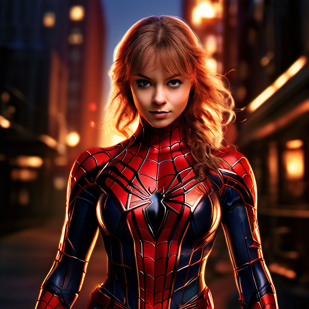 Mary Jane Watson in a Spider-Man suit