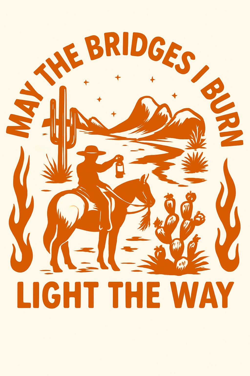 Vintage Cowboy Lantern Western Night T-Shirt