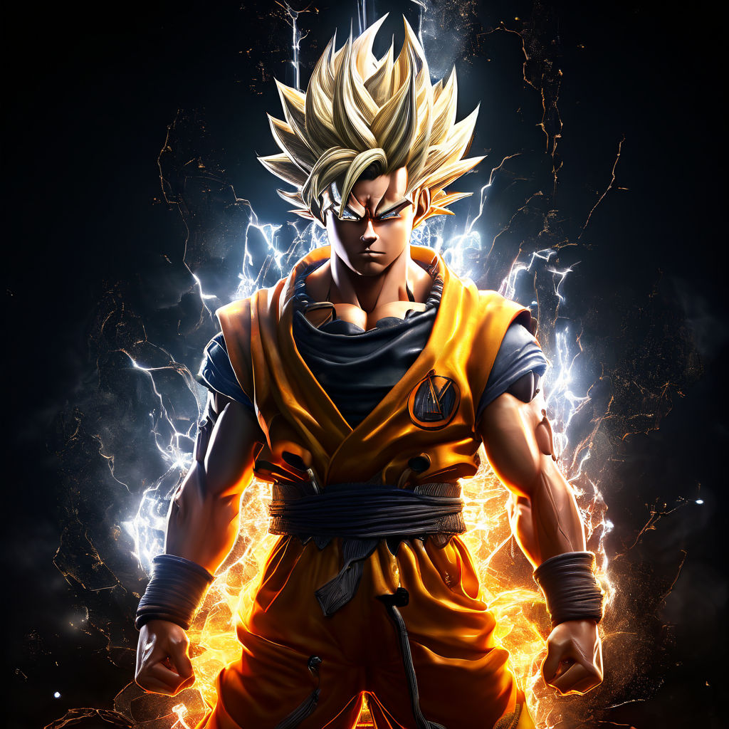 Epic super sayan goku transormation in vintage style by asa asa ...