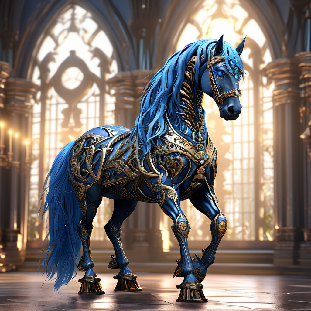 Design a peculiar hyper-detailed fantasy gothic horse by erdi uzun ...