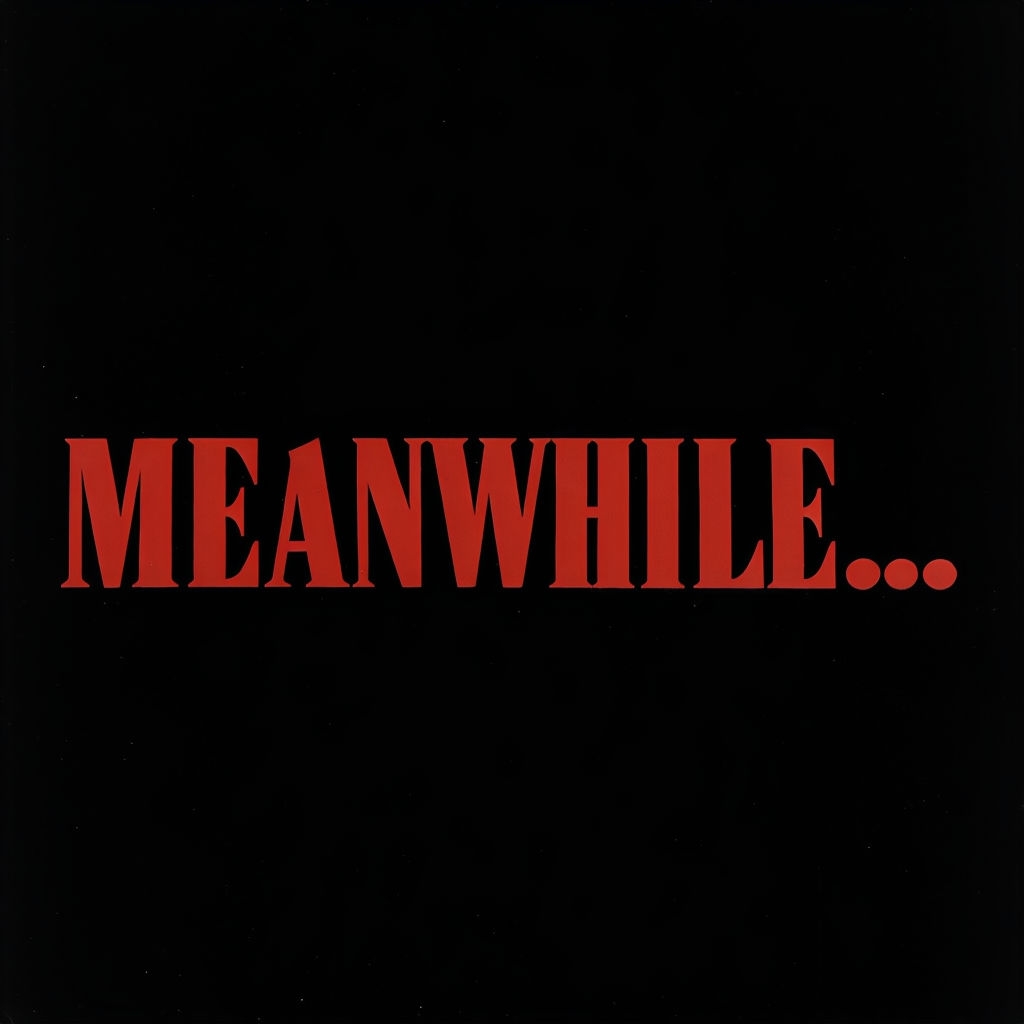 Vintage MEANWHILE Bold Typography Design T-Shirt