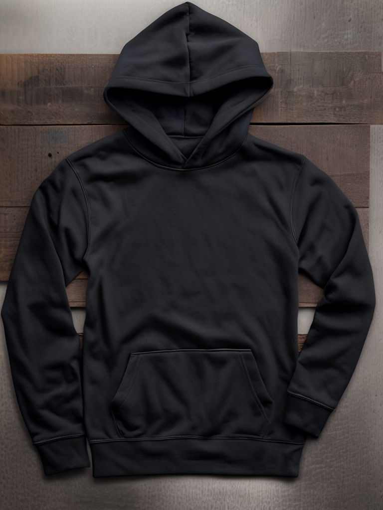 Blank Black Hoodie Flat Lay for Customizable Father's Day Mockup