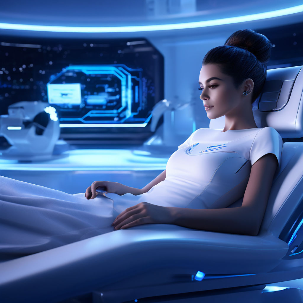 Aesthetician with futuristic brunette hair by Aubree Knecht Playground