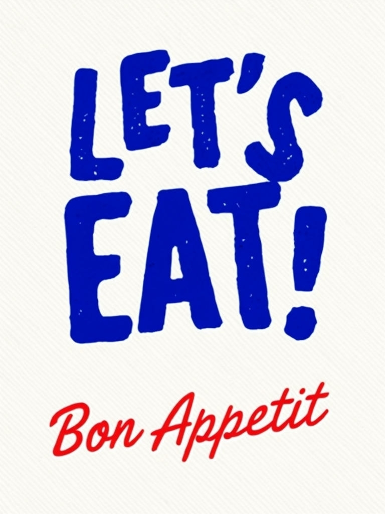 Playful Minimalist Let's Eat Food Poster