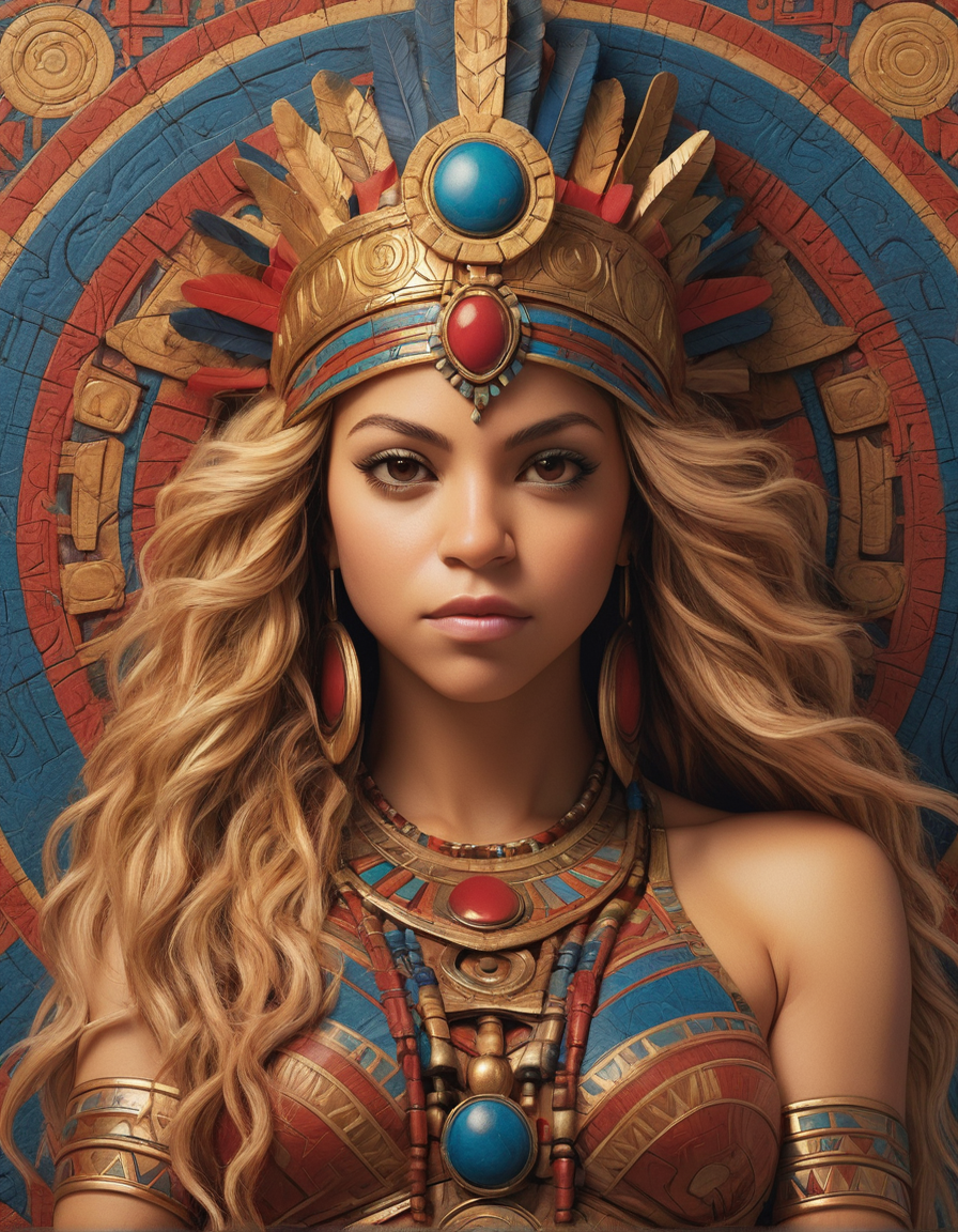 Portrait Of Shakira As An Inca Goddess Of Music By Kico Toralles 