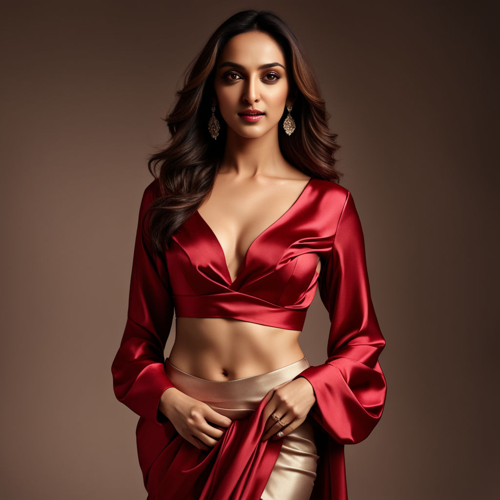 Kiara advani wear red small bra