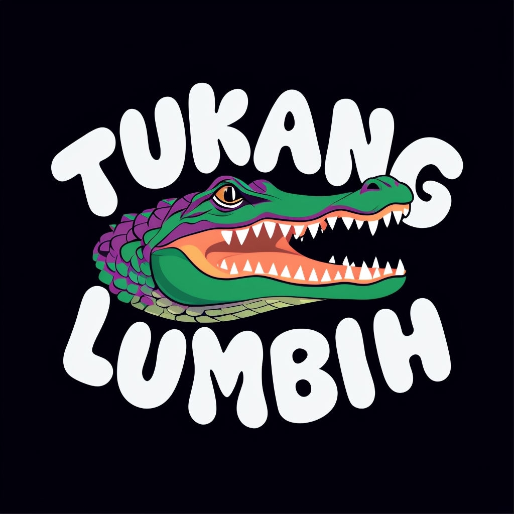Playful Alligator Head with Bold Text Illustration T-shirt
