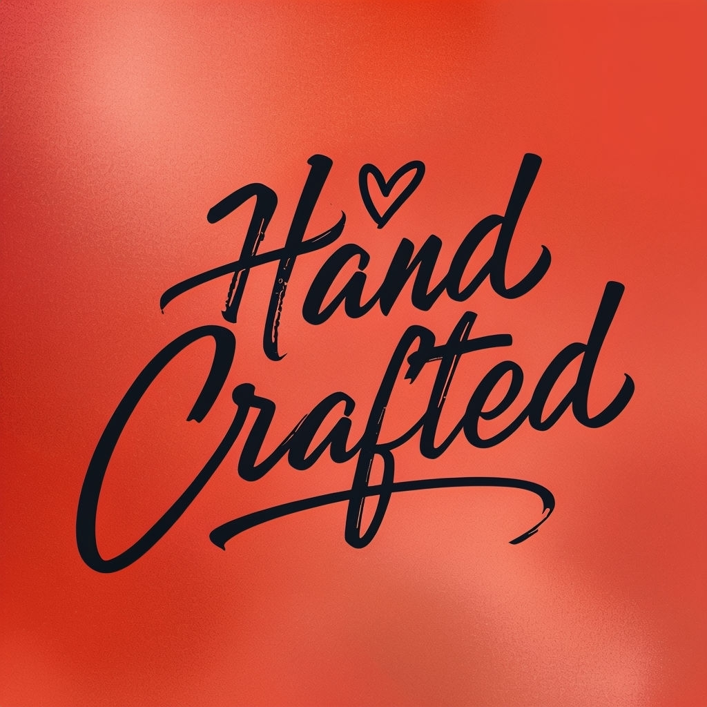 Hand Crafted Artistic Typography with Heart Poster