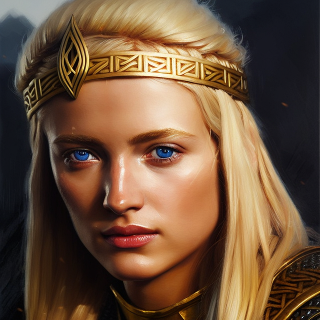 Blonde Haired Norse Gael Princess by Johnny Red - Playground