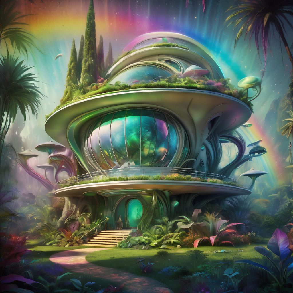 Alien home boasts distinctive architecture nestled in lush e... by