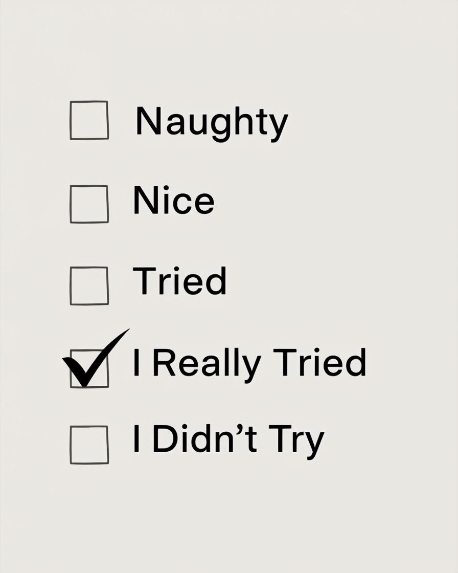 Playful Minimalist Holiday Checklist Humor Poster