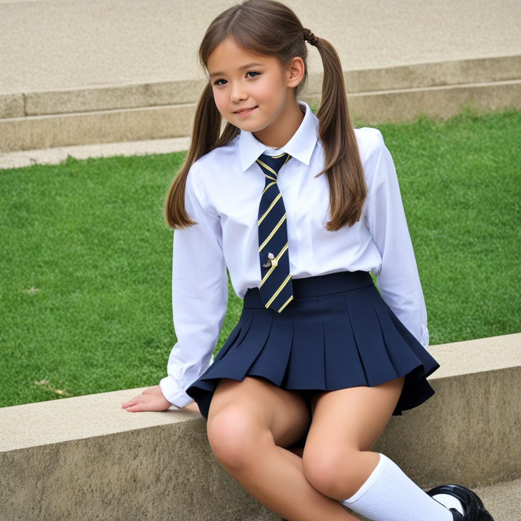 Little schoolgirl upskirt by playground