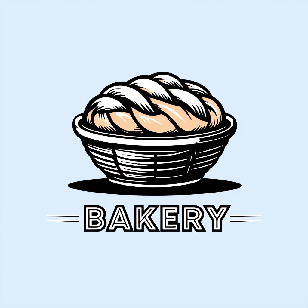 Minimalist Bakery Logo with Creamy Brown Loaf and Text Design