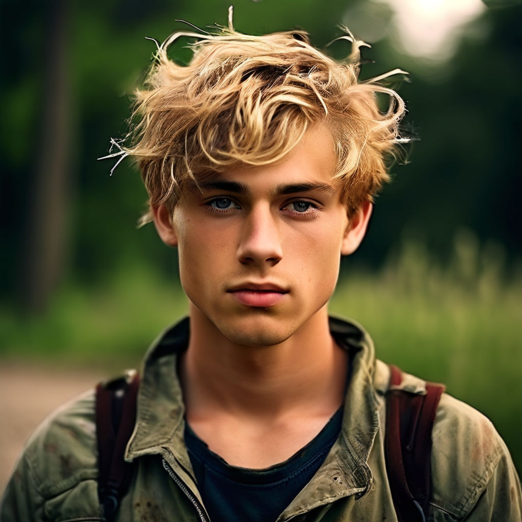 blonde hair and boy