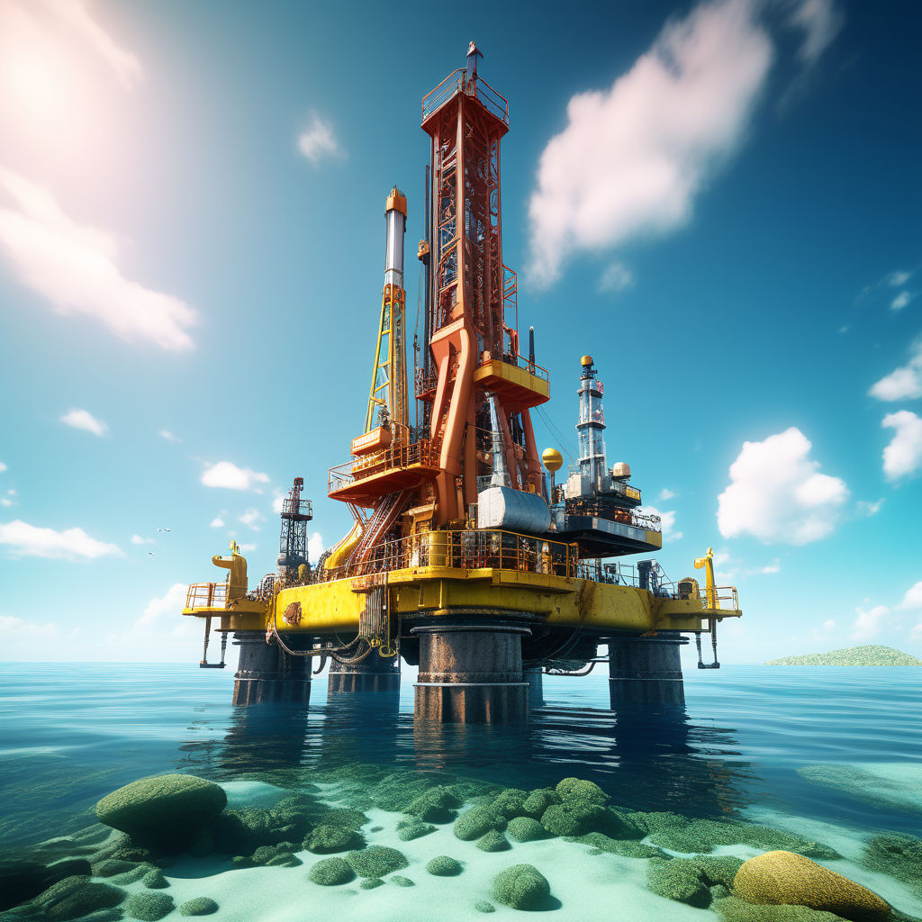 Underwater drilling rig 8k HDR 3D by Vitaliy Bur104 - Playground