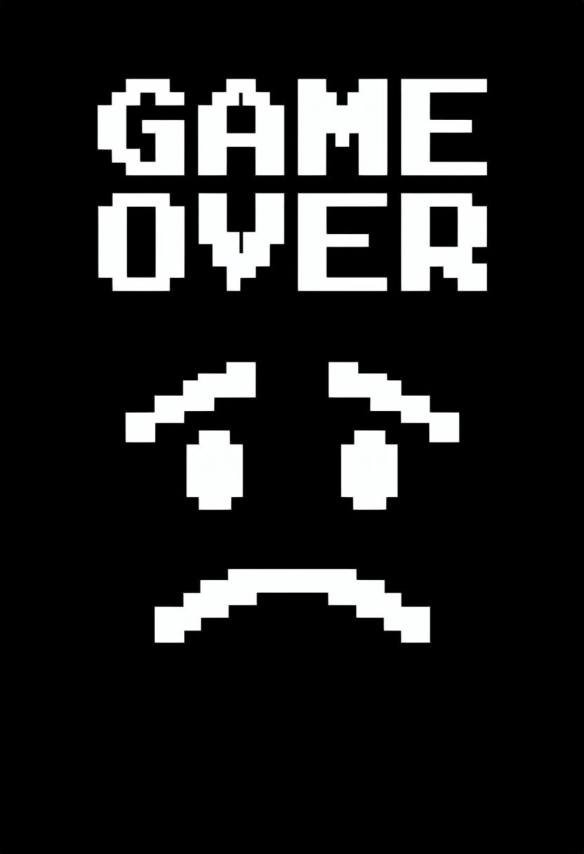 Nostalgic Game Over Pixel Emoji T-Shirt