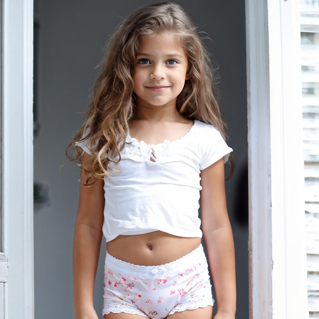 Cute 10 year old girl in cute underwear by Brysen Lish - Playground