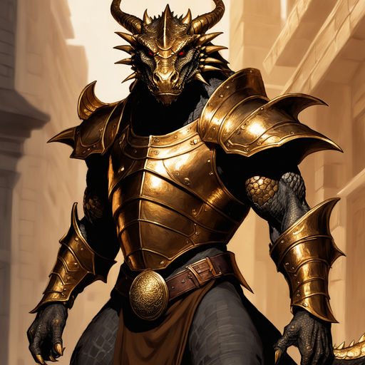 The Bronze Dragonborn is a majestic and imposing figure that... by ...