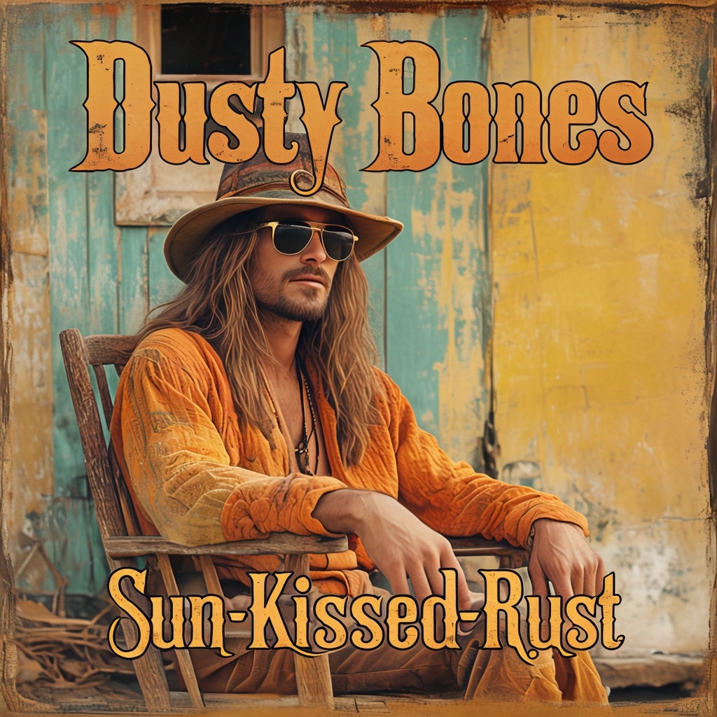 Dusty Bones Sun-Kissed Rust Vintage Style Album Cover