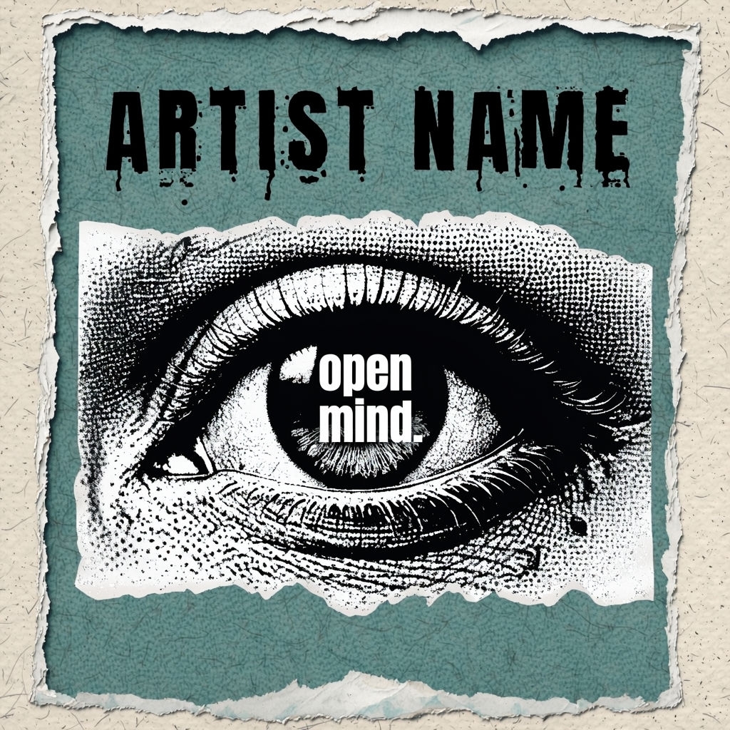 Indie Edgy Human Eye Close-up Album Cover Design for Musicians Spotify Album Cover