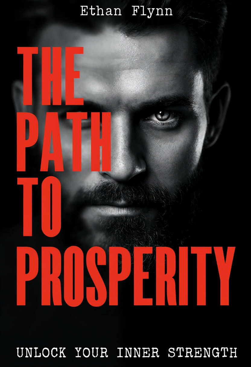 Dramatic Black and White Portrait for The Path to Prosperity Book Cover Art