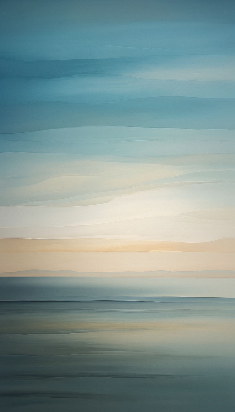 Tranquil Abstract Seascape Painting in Soft Hues Phone Case Cover
